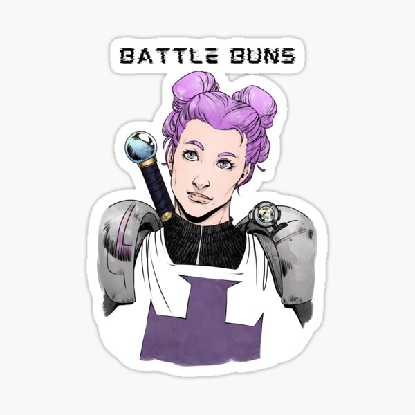 Battle Buns For the Win Sticker