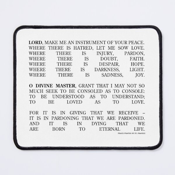 Item preview, peace prayer of st. francis designed and sold by bigcurlz.