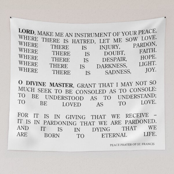 Item preview, peace prayer of st. francis designed and sold by bigcurlz.