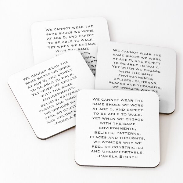 Item preview, We Cannot Wear the Same Shoes as Age 5 Quote designed and sold by Pamela Storch.