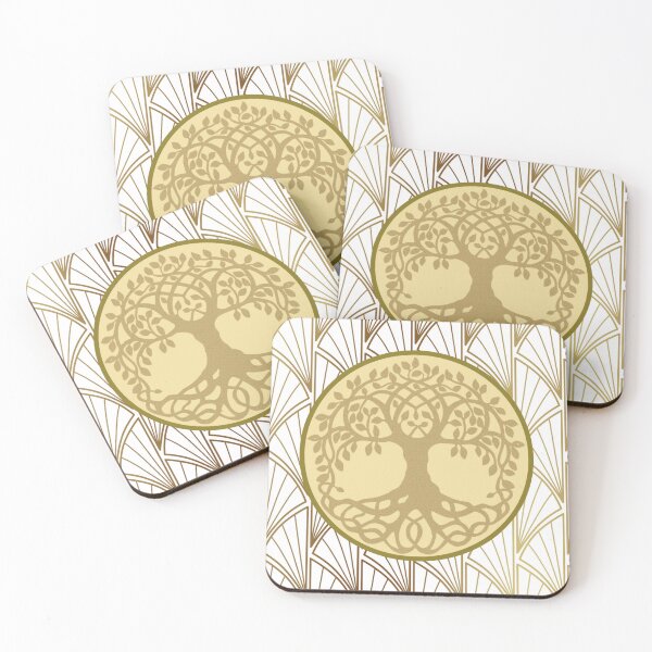 Item preview, Fan Out ! White And Gold Tree Of Life... designed and sold by KizmetBoutique.