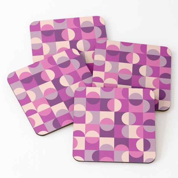 Item preview,  Mid Century Modern Half circles pattern in pink and gray  designed and sold by Yasminepatterns .