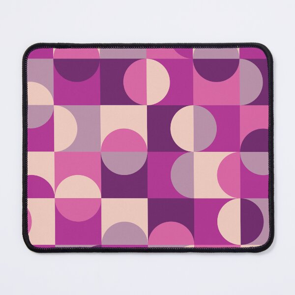 Item preview, Mid Century Modern Half circles pattern in pink and gray designed and sold by Yasminepatterns .