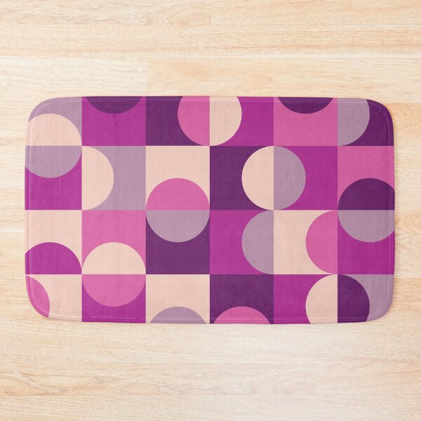 Item preview,  Mid Century Modern Half circles pattern in pink and gray  designed and sold by Yasminepatterns .