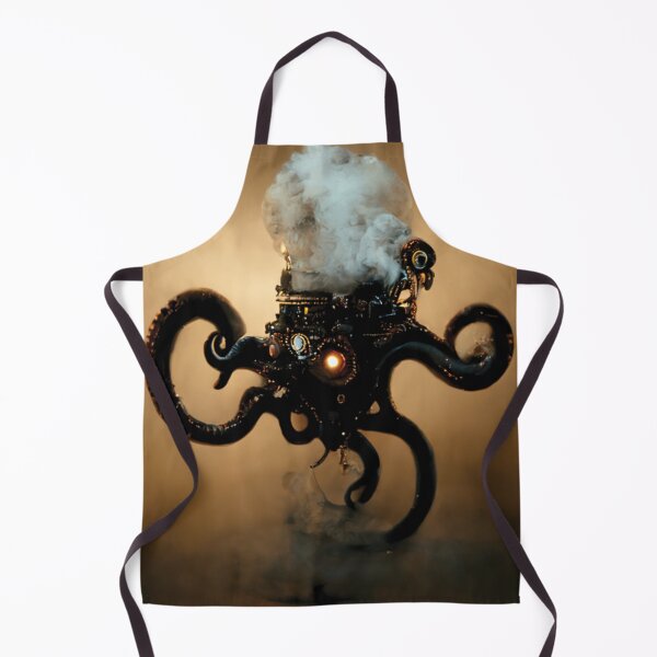 Item preview, Steampunk Octopus Smoke Dark Ambient Lighting Hyper Realistic designed and sold by tronictees.