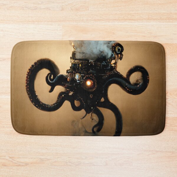 Item preview, Steampunk Octopus Smoke Dark Ambient Lighting Hyper Realistic designed and sold by tronictees.