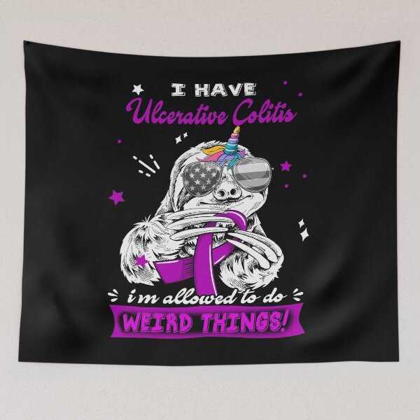 Item preview, Funny Sloth I Have Ulcerative Colitis I'm Allowed To Do Weird Things designed and sold by Kohend.