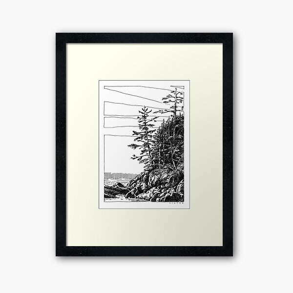 Crystal Cove, Vancouver Island, BC Canada Framed Art Print
