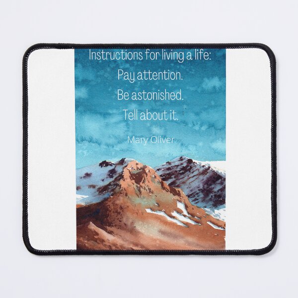 Item preview, Instructions for Life | Mary Oliver designed and sold by ArtistVenus.