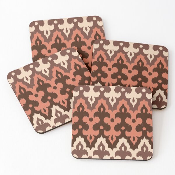 Item preview, Moroccan Ikat Damask, Brown, Taupe and Rust designed and sold by Marymarice.