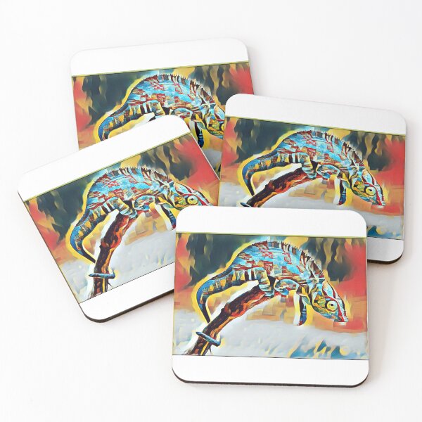 Item preview, Colorful Chameleon Gecko Print Pop Art designed and sold by TheWildFlix.