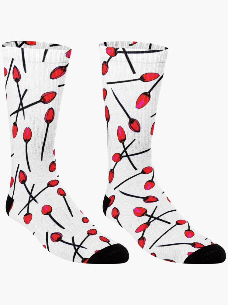 Thumbnail 3 of 5, Socks, Red Roses designed and sold by DylanFarrell.