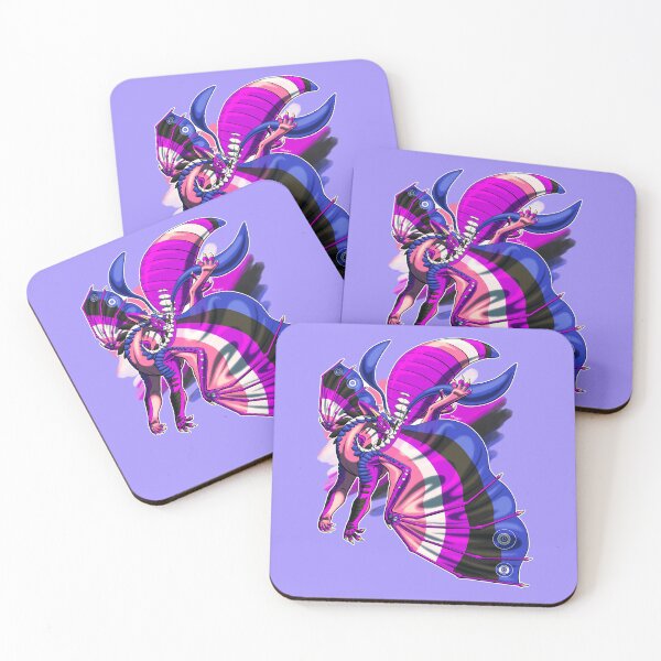 Item preview, Genderfluid Pride Dragon designed and sold by Kimberly Holbrook Arts.