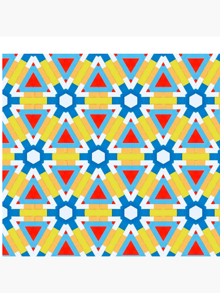 Thumbnail 3 of 3, Pin, Colorful geometric pattern designed and sold by Dutchie-Designs.