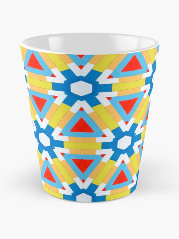 Thumbnail 2 of 4, Coffee Mug, Colorful geometric pattern designed and sold by Dutchie-Designs.