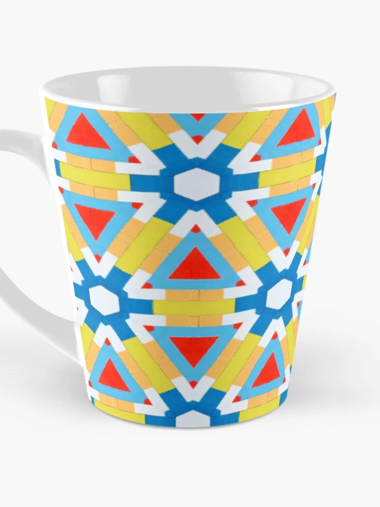 Thumbnail 3 of 4, Coffee Mug, Colorful geometric pattern designed and sold by Dutchie-Designs.
