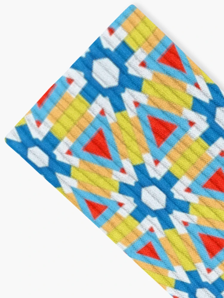 Thumbnail 2 of 5, Socks, Colorful geometric pattern designed and sold by Dutchie-Designs.