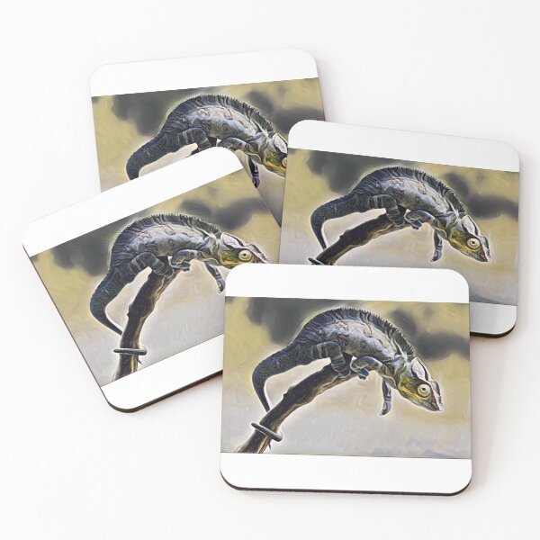 Item preview, Desert Chameleon Gecko Print Portrait designed and sold by TheWildFlix.