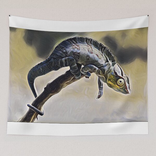 Item preview, Desert Chameleon Gecko Print Portrait designed and sold by TheWildFlix.