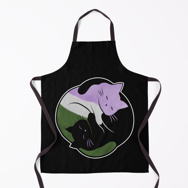 Item preview, Genderqueer Yin Yang Cat designed and sold by Clara Hollins.