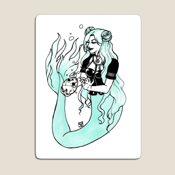 Goth Mermaid Magnet