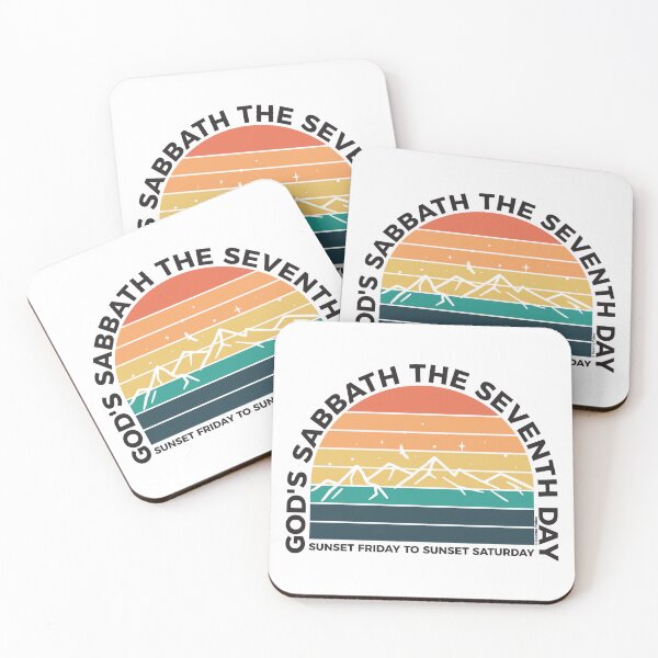 Item preview, God’s Sabbath The Seventh Day - Sunset Friday To Sunset Saturday - Mountains - Black Text -  Adventist Christian designed and sold by DPattonPD.
