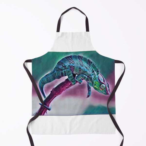 Item preview, Psychedelic Chameleon Gecko Print Portrait designed and sold by TheWildFlix.