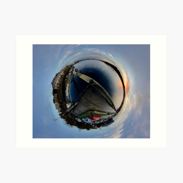 Foyle Marina at Dawn, Stereographic Art Print