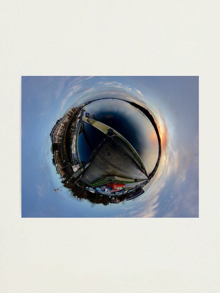 Alternate view of Foyle Marina at Dawn, Stereographic Photographic Print