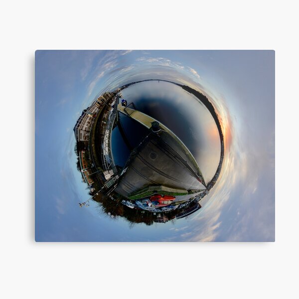 Foyle Marina at Dawn, Stereographic Metal Print