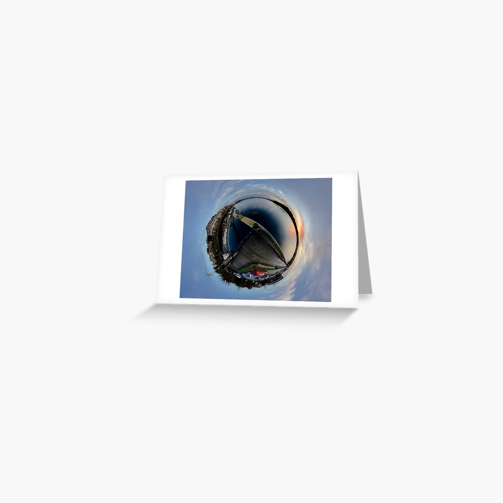 Foyle Marina at Dawn, Stereographic Greeting Card