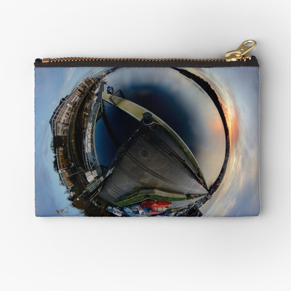Foyle Marina at Dawn, Stereographic Zipper Pouch