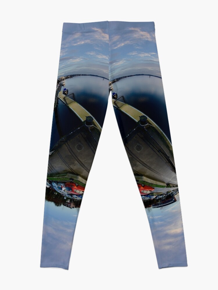 Alternate view of Foyle Marina at Dawn, Stereographic Leggings