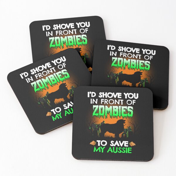 Item preview, Funny Australian Shepherd Zombie Shove Halloween Dog Gift designed and sold by Guarddogdrive.