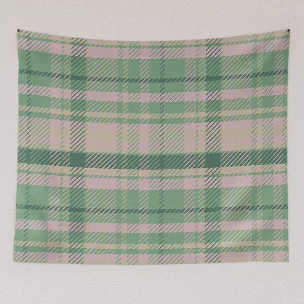 Item preview, Plaid green pink designed and sold by ChantalDesign.