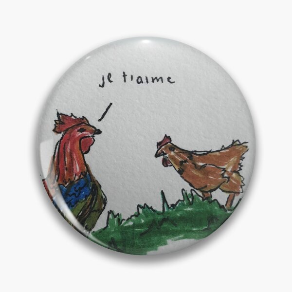 Artikelvorschau, "Je t'aime" Hühner, "Ich liebe dich" (französisch) entworfen und verkauft von sq0ul.