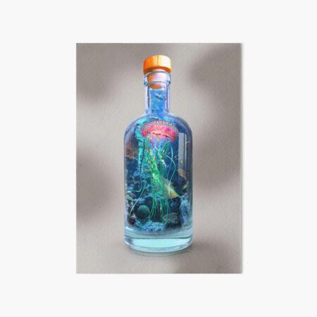 Blue Beach Bottle 5x7 Photo
