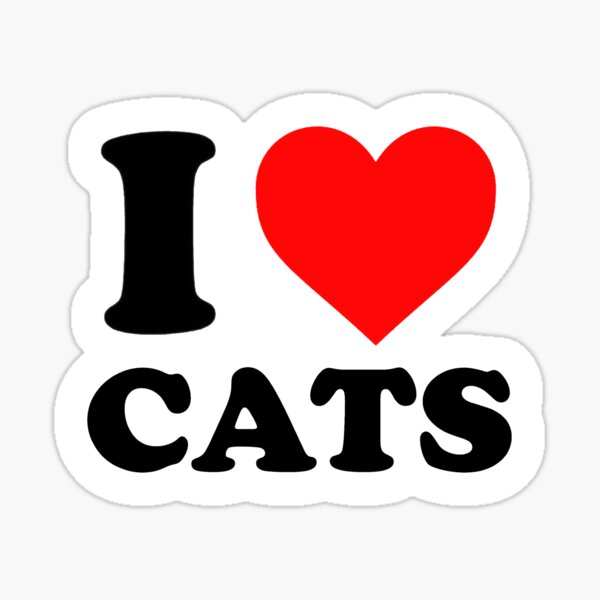 Item preview, I LOVE CATS ❤️ designed and sold by Mawked.
