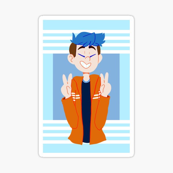 Ethan Peace Signs Sticker