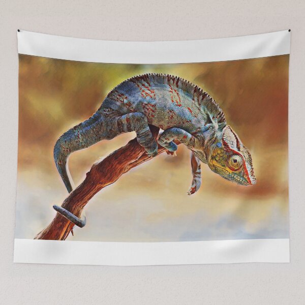 Item preview, Wild Chameleon Gecko Print Portrait designed and sold by TheWildFlix.