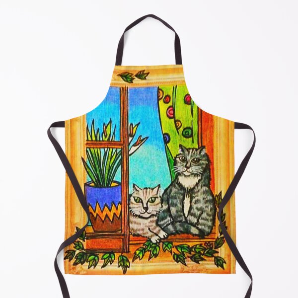 Item preview, Two Grey Cats in a Window designed and sold by PaniaBrown.