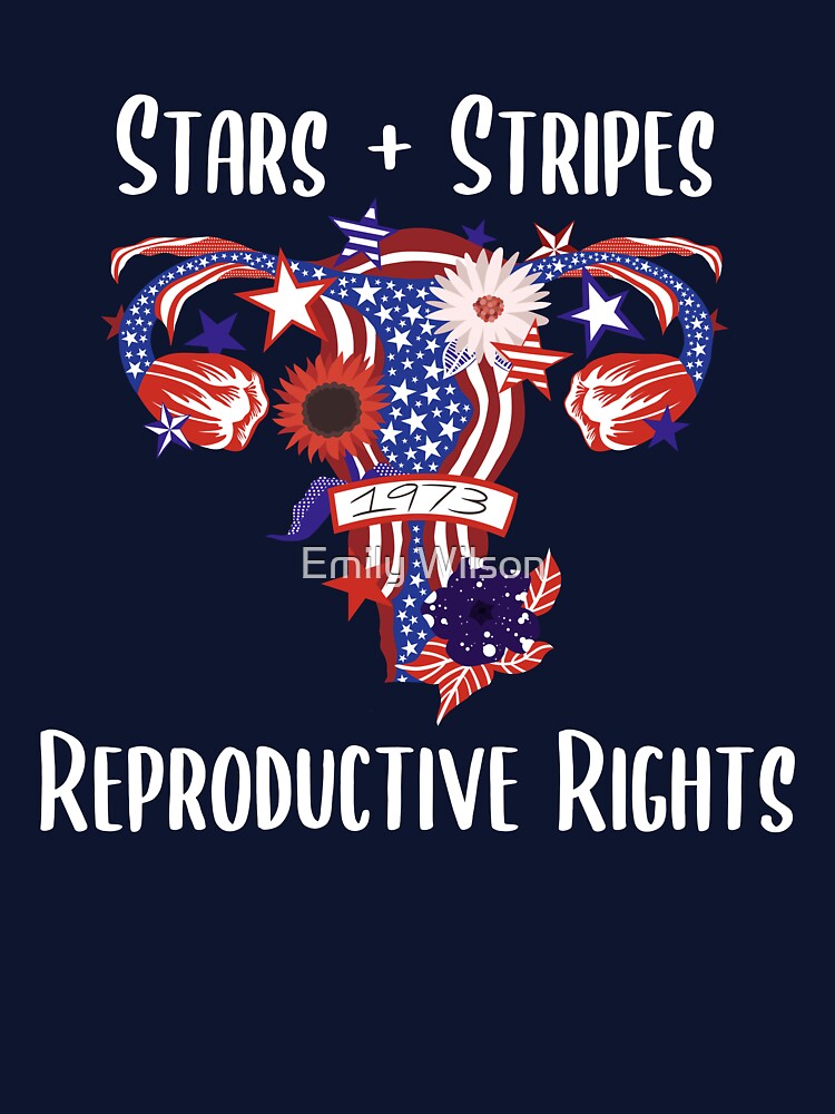 Thumbnail 7 of 7, Classic T-Shirt, (Version 2) Stars and Stripes Reproductive Rights designed and sold by TheEmily1220.
