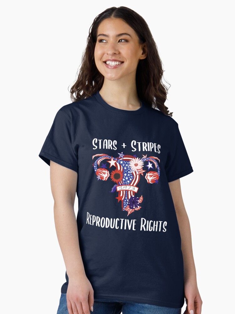 Thumbnail 2 of 7, Classic T-Shirt, (Version 2) Stars and Stripes Reproductive Rights designed and sold by TheEmily1220.