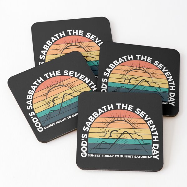 Item preview, God’s Sabbath The Seventh Day - Sunset Friday To Sunset Saturday - Sunset - White Text -  Adventist Christian designed and sold by DPattonPD.