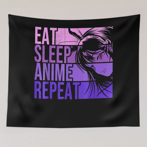 Item preview, Anime Lovers Sleep Eat Girls Repea designed and sold by MckoonNavaiah.