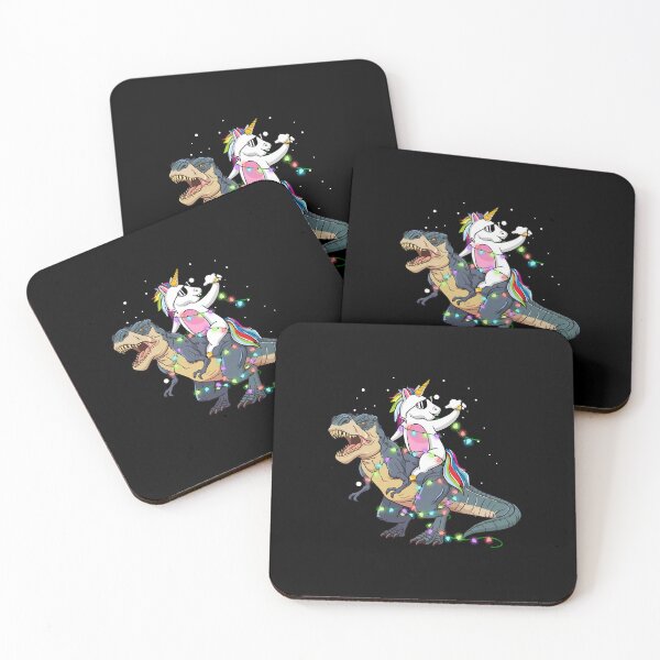 Item preview, Unicorn Riding Dinosaur T rex Christmas Light Unicorns Xmas  designed and sold by ErikHood77660.