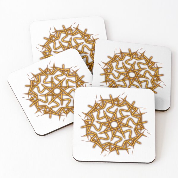 Item preview, Gold octagonal star, abstract art designed and sold by Meo Design.