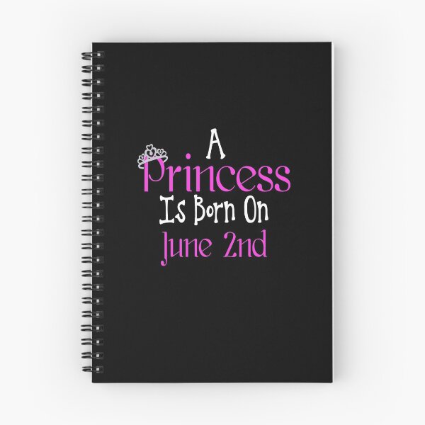 Item preview, A Princess Is Born On June 2nd Funny Birthday designed and sold by Tee Kaboom!.