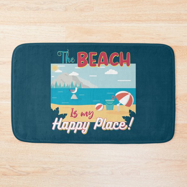 Item preview, The Beach Is My Happy Place! Sand pail umbrella seagull beachball designed and sold by MunsyArt.