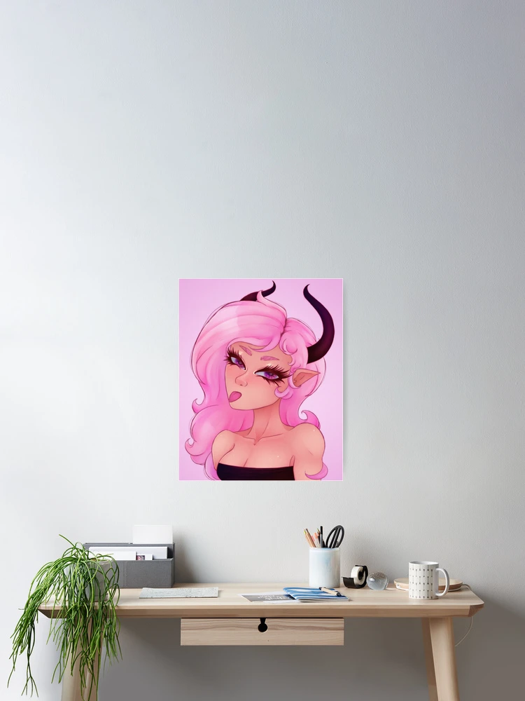 Thumbnail 2 of 3, Poster, Pink Demon designed and sold by Neotallic.